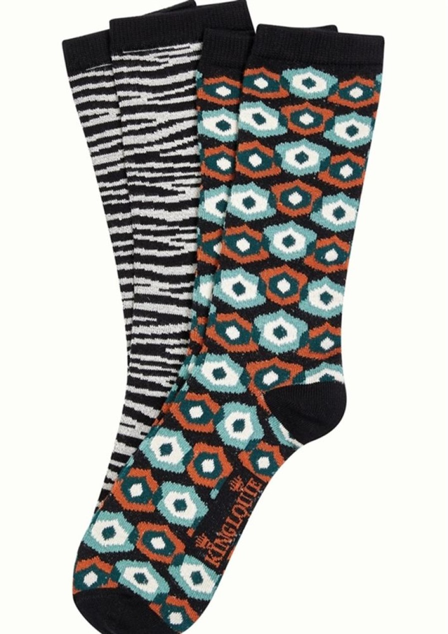 Stromper & Tights King Louie | King Louie Stromper Socks 2-Pack Meribel Black