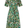 Kjoler du Milde | Du Milde Kjole Green Flower Floating Dufelicity