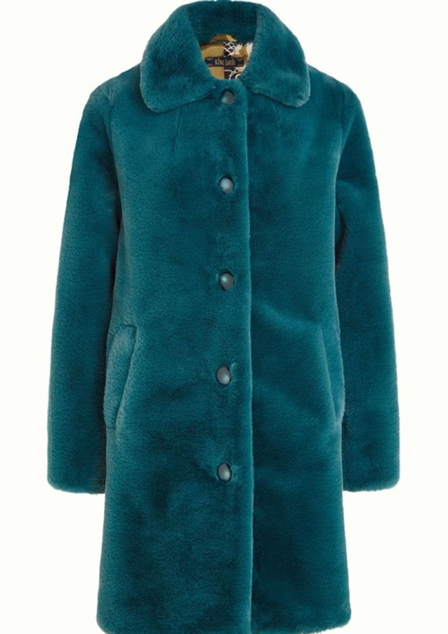 Jakker & Overtoj King Louie | King Louie Jakke Anais Coat Long Philly Sea Blue