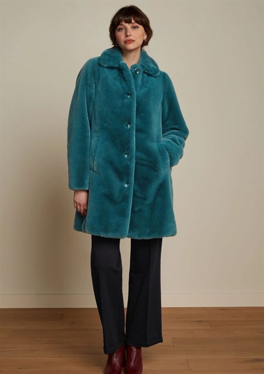 Jakker & Overtoj King Louie | King Louie Jakke Anais Coat Long Philly Sea Blue