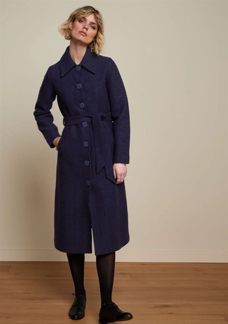 Jakker & Overtoj King Louie | King Louie Frakke Arabella Coat Kennedy Ink Blue