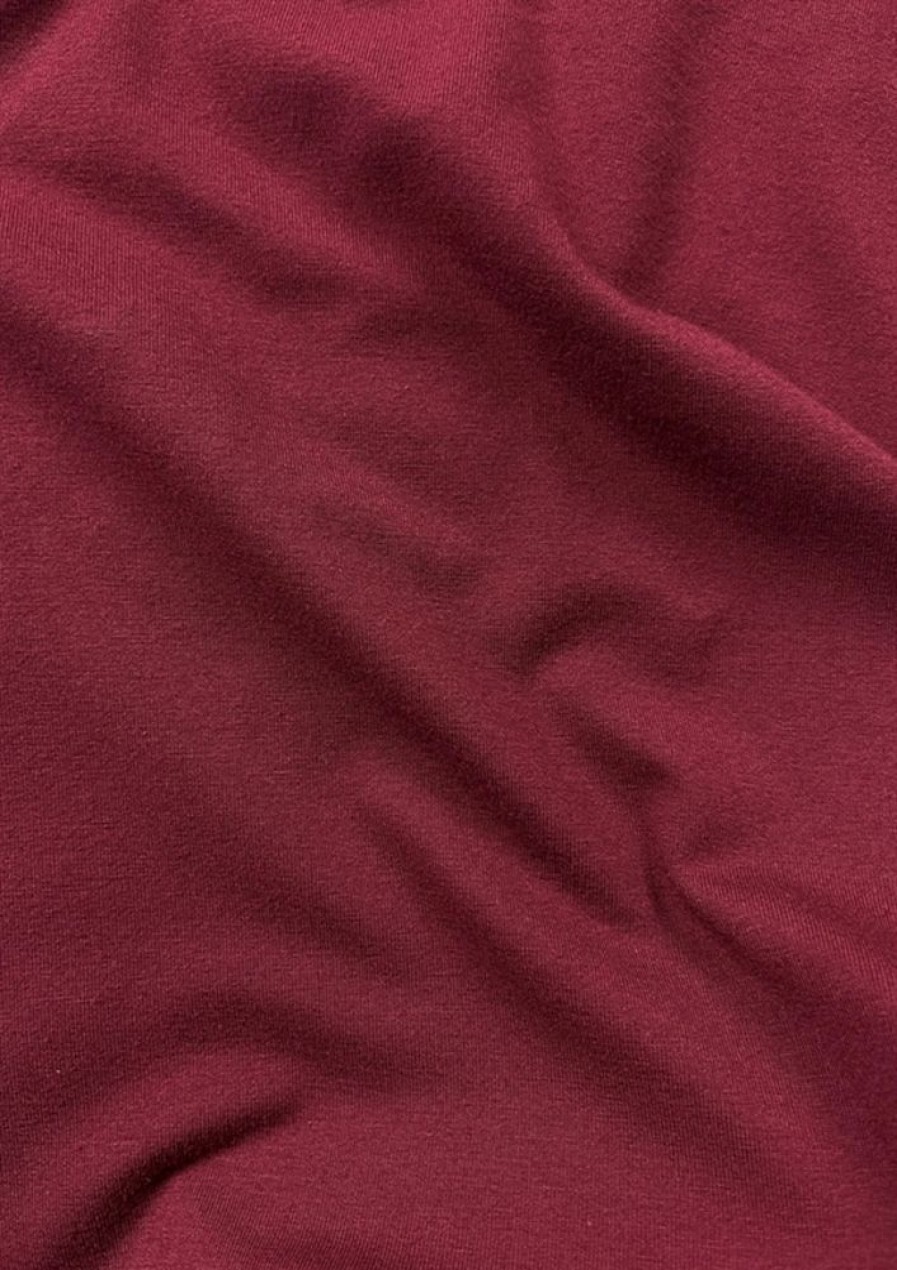 Toppe & T-Shirts du Milde | Du Milde T-Shirt Alberta Basic Short Sleeve Dark Cherry