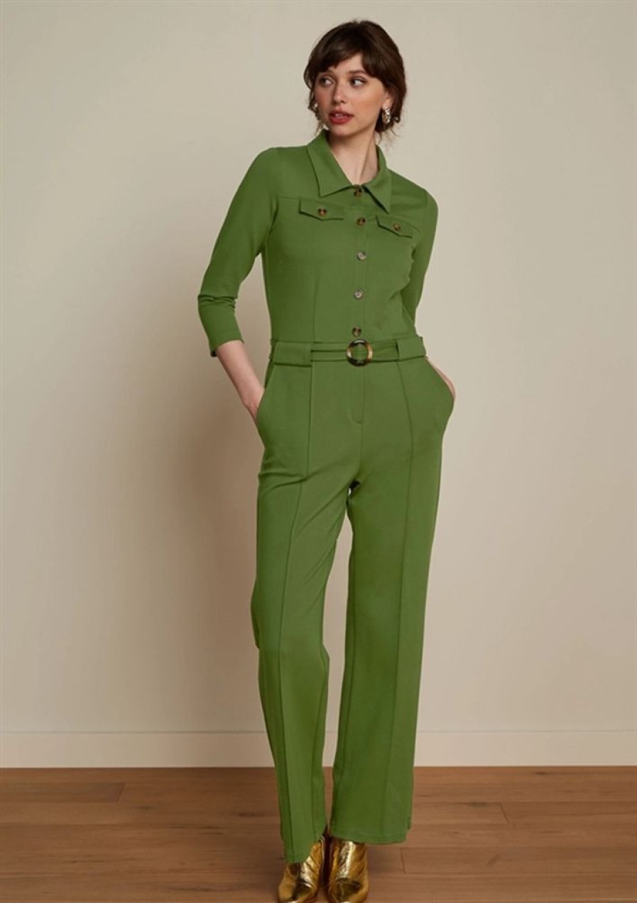 Bukser, Jeans & Leggings King Louie | King Louie Buksedragt Alexa Jumpsuit Uni Rodeo Olive Green