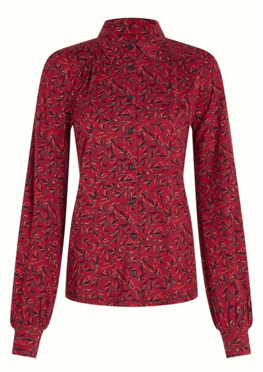 Bluser & Skjorter King Louie | King Louie Bluse Carina Blouse Vinti Cherry Red