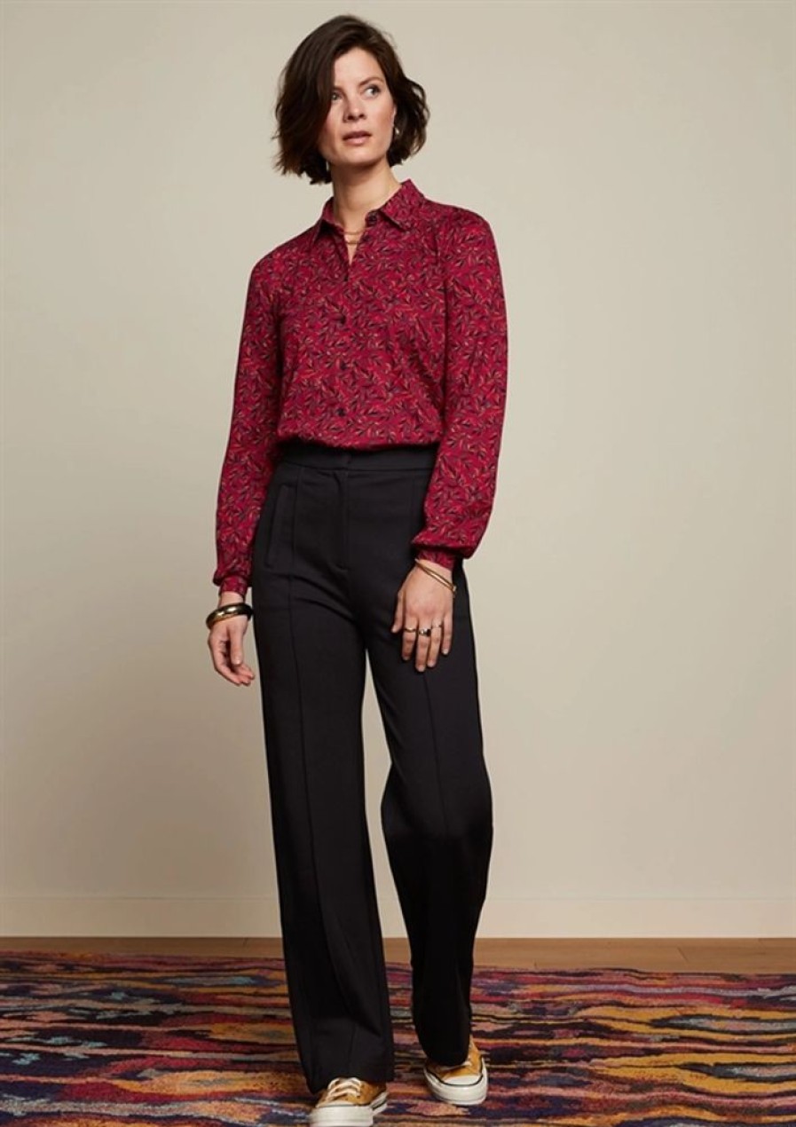 Bluser & Skjorter King Louie | King Louie Bluse Carina Blouse Vinti Cherry Red