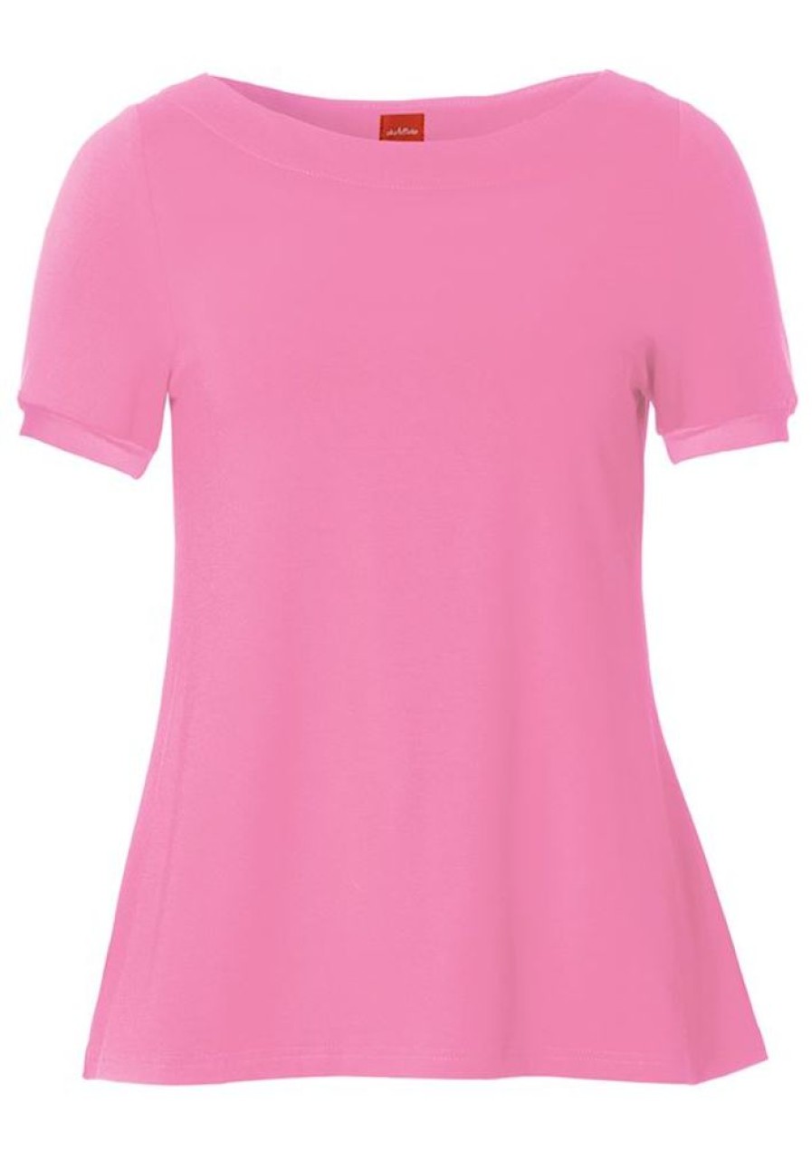 Toppe & T-Shirts du Milde | Du Milde T-Shirt Alberta Basic Short Sleeve Bubblegum