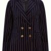 Jakker & Overtoj King Louie | King Louie Blazer Tina Blazer Pinstripe Blue