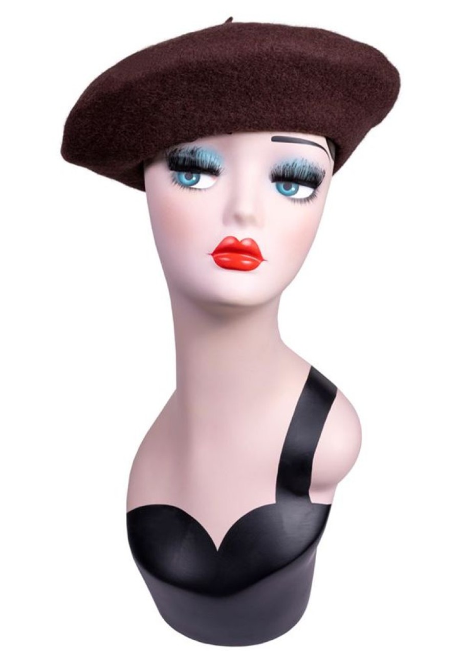 Torklaeder, Huer & Handsker Margot | Margot Beret Hat Choco Brown