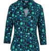 Bluser & Skjorter Lalamour | Lalamour Bluse 2361 Blouse Iris Retro Birds Green