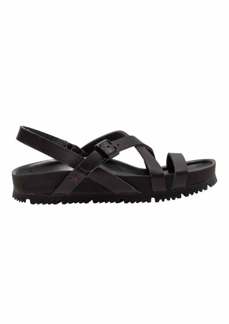 Sko/Sandaler/Stovler Art | Art Sandal Burdeous 1619 Grass Waxed Black