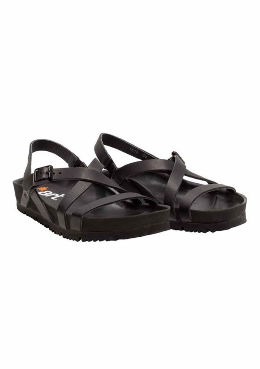 Sko/Sandaler/Stovler Art | Art Sandal Burdeous 1619 Grass Waxed Black