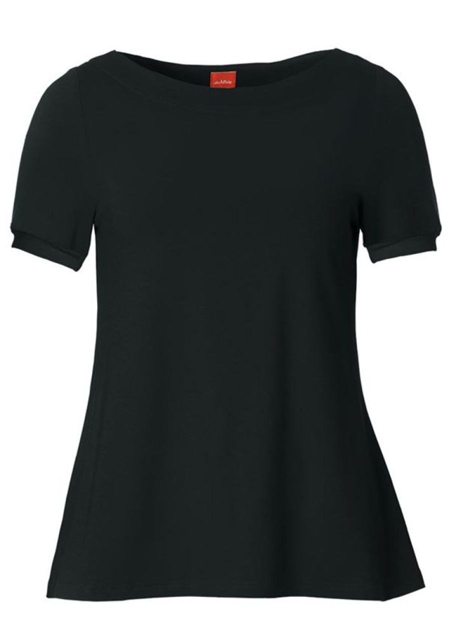 Toppe & T-Shirts du Milde | Du Milde T-Shirt Alberta Basic Short Sleeve Black