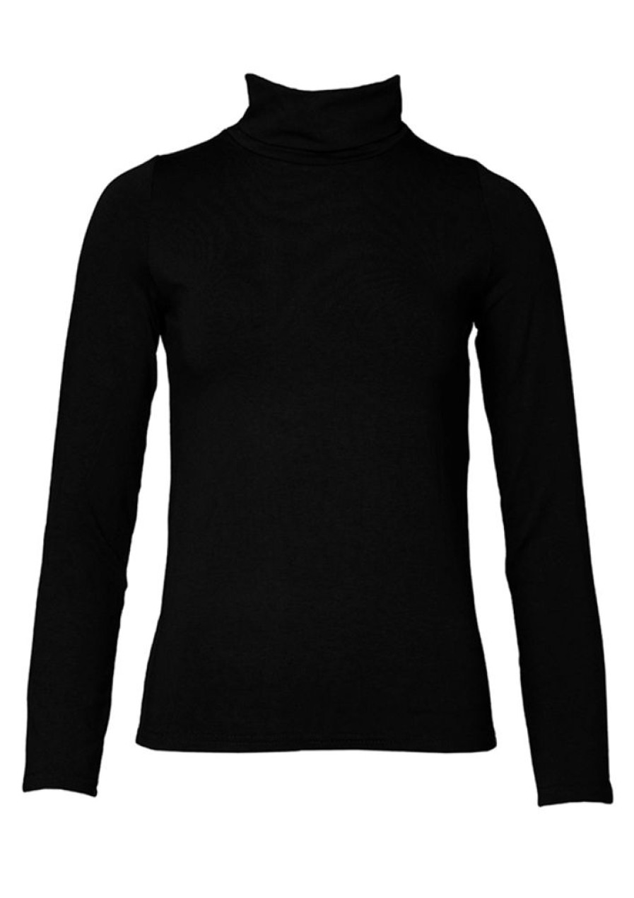 Bluser & Skjorter du Milde | Du Milde Bluse Basic Dark Black Trinni With High Collar