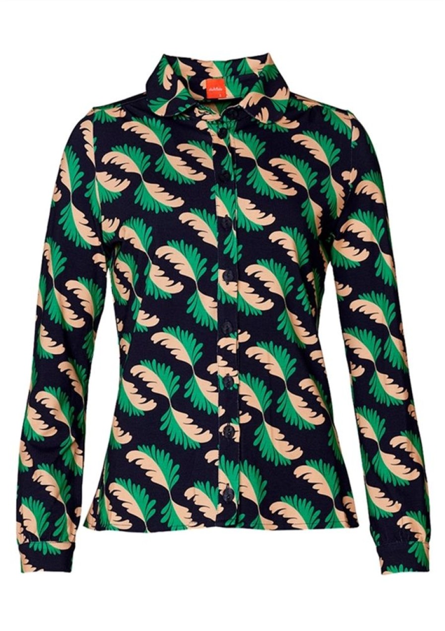Baeredygtighed du Milde | Du Milde Bluse Vibrante Leaves Duhannelore Long Sleeve
