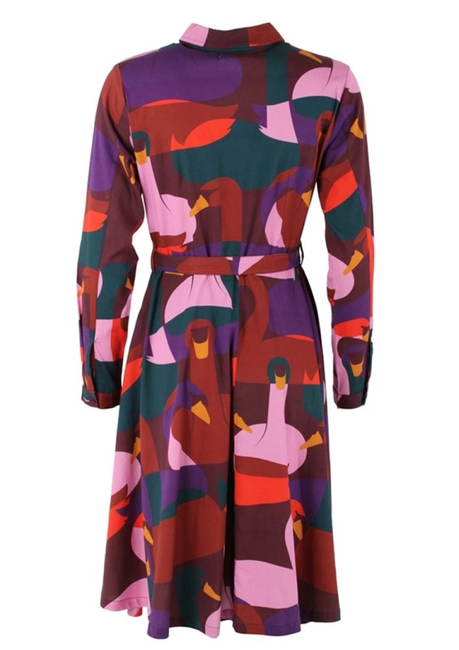 Baeredygtighed Danefæ | Danefae Kjole Daneribe Poplin Dress Dark Bordeaux