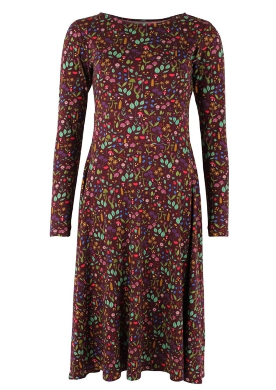 Baeredygtighed Danefæ | Danefae Kjole Danesigrid Heavy Interlock Dress Dark Bordeaux