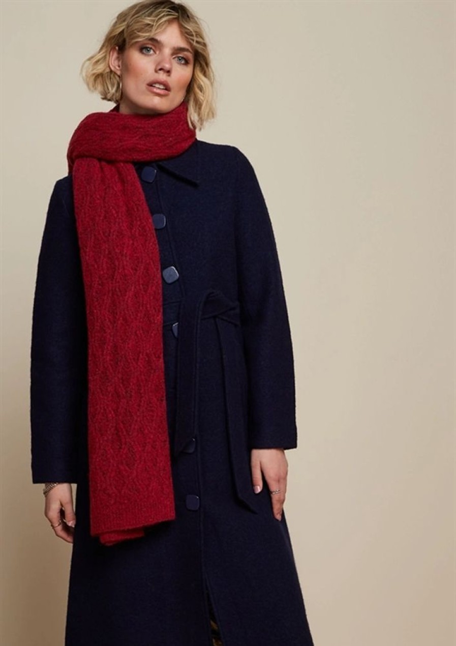 Torklaeder, Huer & Handsker King Louie | King Louie Torklaede Scarf Ajour Borgo Carbernet Red