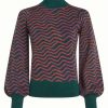 Bluser & Skjorter King Louie | King Louie Bluse Jada Sweater Lava Pine Green