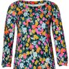 Bluser & Skjorter du Milde | Du Milde Bluse Floating Petrolflowers Dualberta