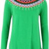 Cardigans & Strik Danefæ | Danefae Strik Bluse Danepeaceful Light Wool Sweater Green