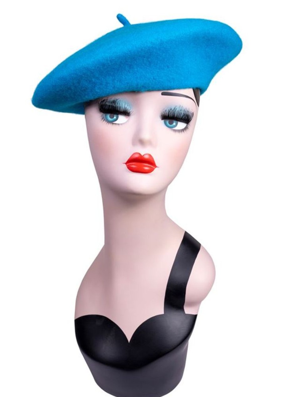 Torklaeder, Huer & Handsker Margot | Margot Beret Hat Dolphin Blue