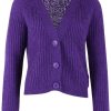 Cardigans & Strik Danefæ | Danefae Strikbluse Danadorable Wool Cardigan Purple