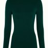 Bluser & Skjorter King Louie | King Louie Bluse Rollneck Top Uni Rib Pine Green