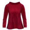 Bluser & Skjorter du Milde | Du Milde Bluse Dualberta Basic Velvet Cherry