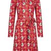 Baeredygtighed Tante Betsy | Tante Betsy Kjole Dress Betsy Zip Kitty Cat Red