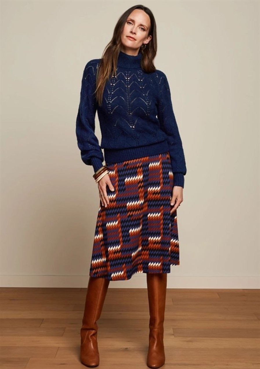 Nederdele King Louie | King Louie Nederdel Juno Skirt Clark Streeple Blue