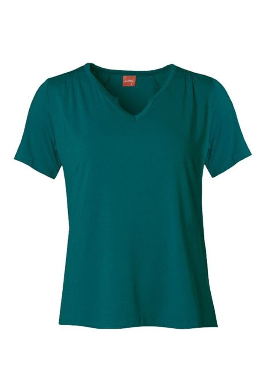 Toppe & T-Shirts du Milde | Du Milde Bluse Petra Basic Aquagreen